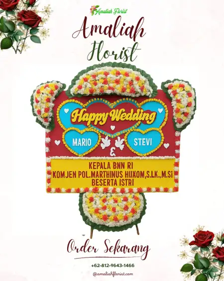 Papan Bunga Pernikahan Penurunan