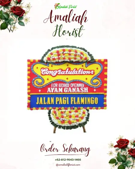 Sewa Papan Bunga Penurunan